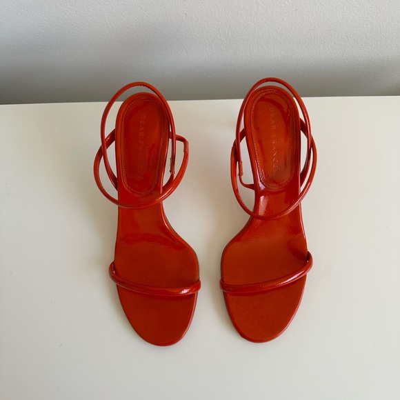 Dear Frances tomato red dash sandals strappy heels - Picture 3 of 9